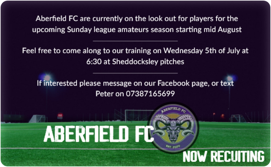 Aberfield looking for group